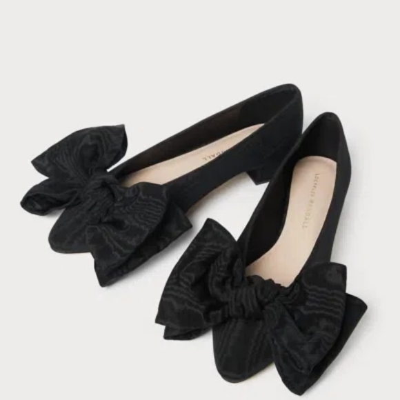 Loeffler Randall Noa Bow Flats Black Size 8 Balletcore Cottagecore Whimsigoth - Picture 12 of 16
